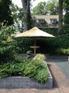 Rieten parasol 4 meter