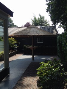 Rieten parasol 4 meter