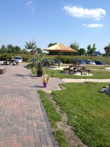 Rieten parasol - project Terherne jachthaven 2