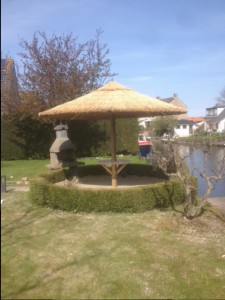 rieten parasol 400 cm