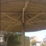 rieten parasol 400 cm