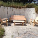 houtcreatief loungeset, tuinset, tafel, stoel, bank