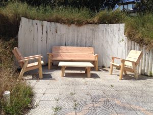 houtcreatief loungeset, tuinset, tafel, stoel, bank