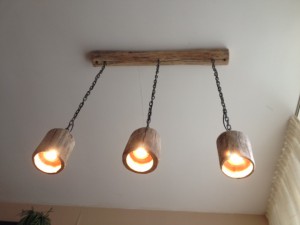 eikenhouten lamp, verlichting hout