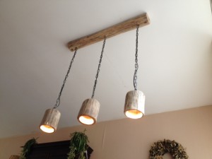 eikenhouten lamp, verlichting hout