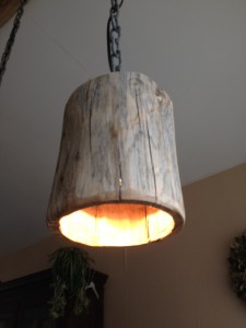 eikenhouten lamp, verlichting hout