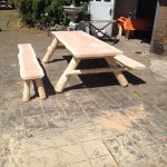 picknicktafel met losse bank