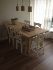 eiken eetkamertafel, landelijke meubels
