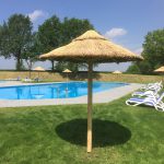 houtcreatief rieten parasol camping zwembad