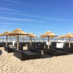 rieten parasol strand bloemendaal